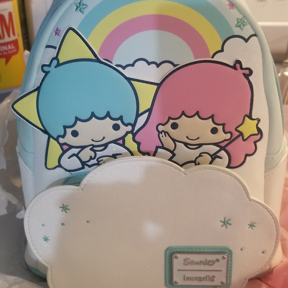 Loungefly twin stars minibackpack and wallet